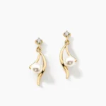 Boucles D'oreilles Pendantes Orientale Or